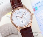 High Quality Jaeger LeCoultre Master Ultra Thin Reserve de Marche Watch SS Silver Dial